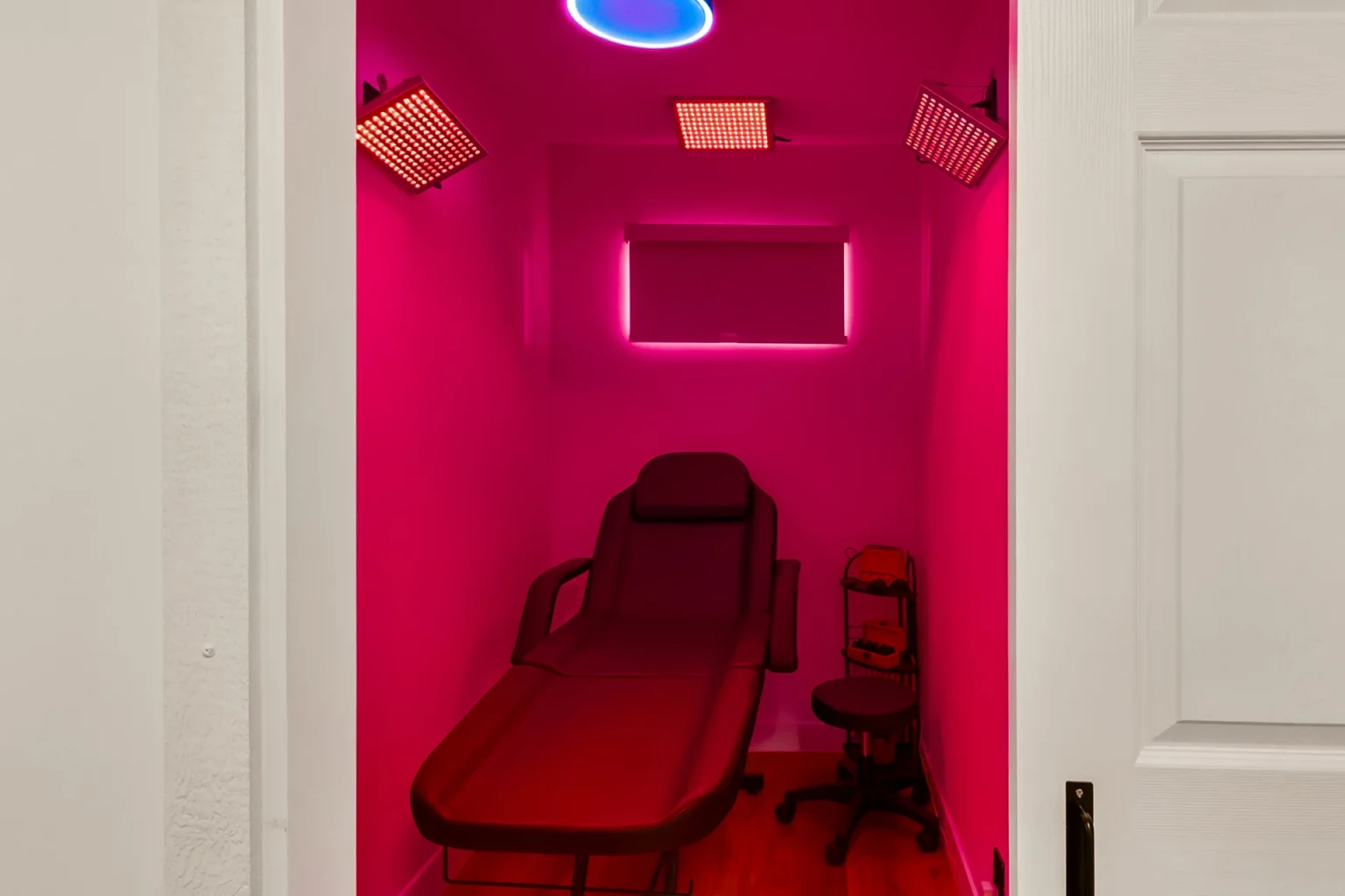Private red light therapy room